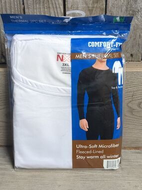 Men's Comfort Fit Fleece Lined Thermal Set, Unopened, Size 3X